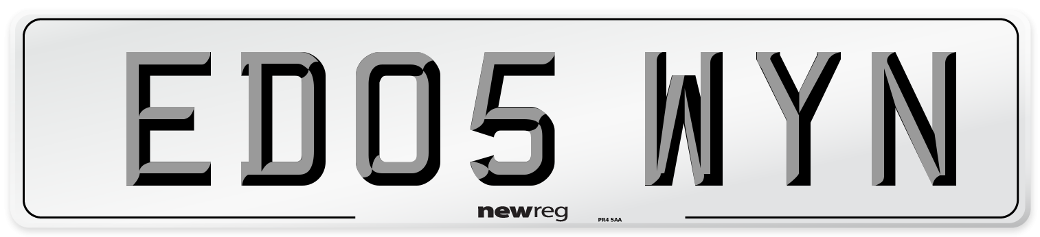 ED05 WYN Number Plate from New Reg
